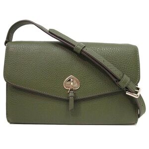Kate Spade Marti Pebbled Green Leather Wallet Crossbody
